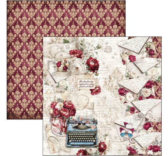 Ciao Bella Scrapbook-Papier "Bohemian Burgundy"