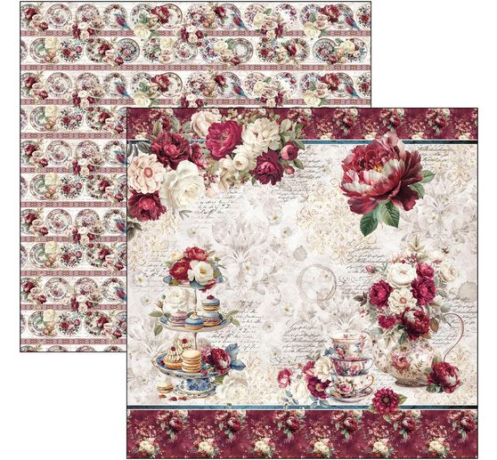 Ciao Bella Scrapbook-Papier "Bohemian Burgundy"