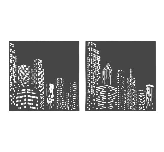VBS Stencil set "Skyline", 2 pcs.
