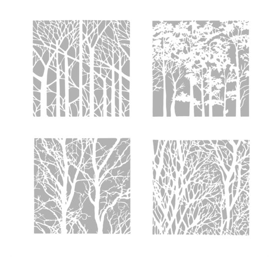 VBS Stencil set "Forest", 4 pcs.