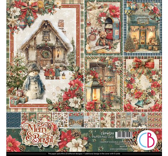 Ciao Bella Scrapbook-Papier "Merry & Bright"