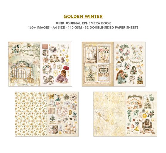 Ciao Bella Junk Journal & Ephemera Book "Golden Winter"