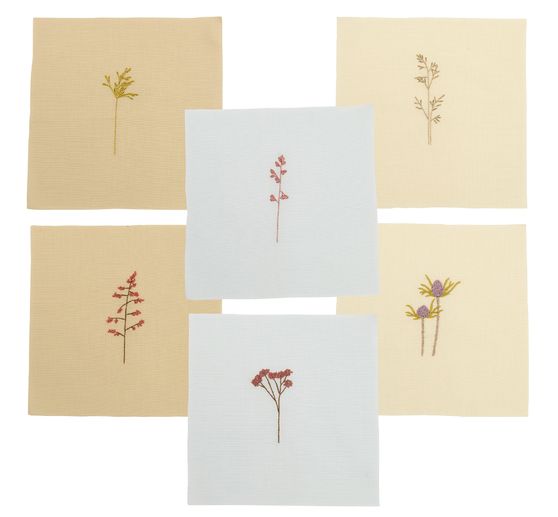 Stickpackung "Blumen und Gr&auml;ser", vorgezeichnet