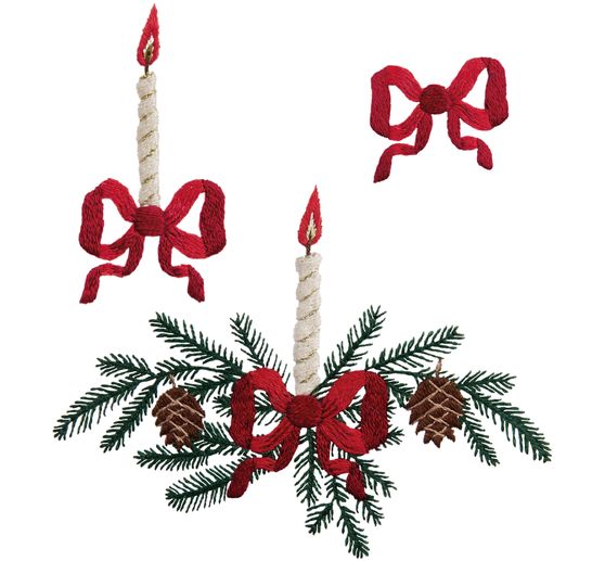Stick & Stitch "Candles and Bows"