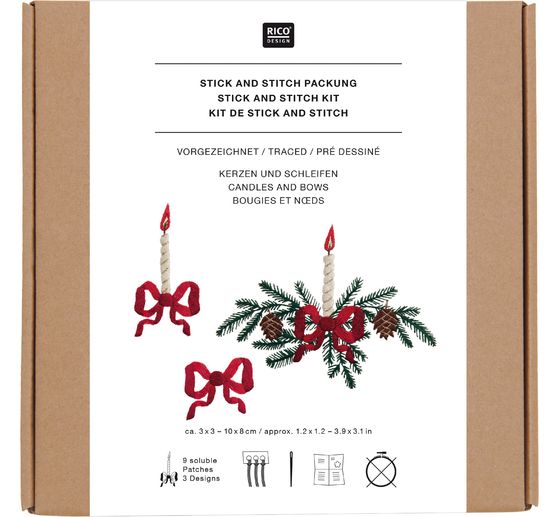 Stick & Stitch "Candles and Bows"