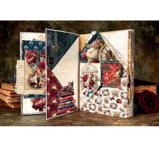Ciao Bella Scrapbook-Papier "Bohemian Burgundy"
