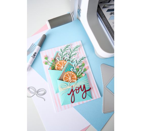 Sizzix Framelits Stanzschablone und Clear Stamps "Winter Florals by Vicki Boutin
