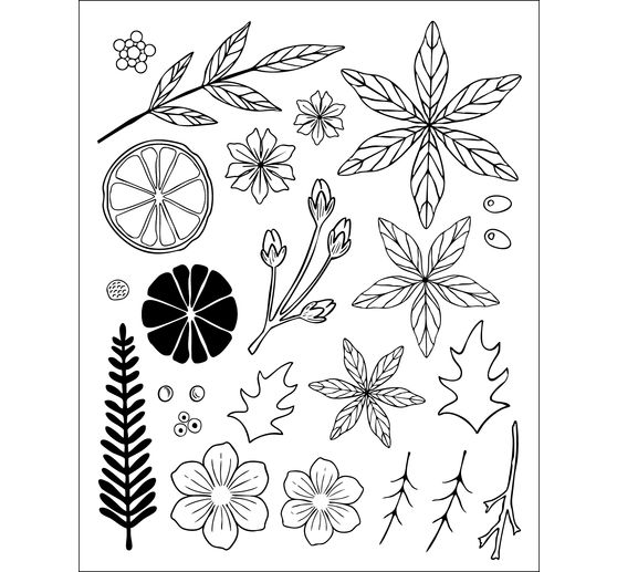 Sizzix Framelits Stanzschablone und Clear Stamps "Winter Florals by Vicki Boutin