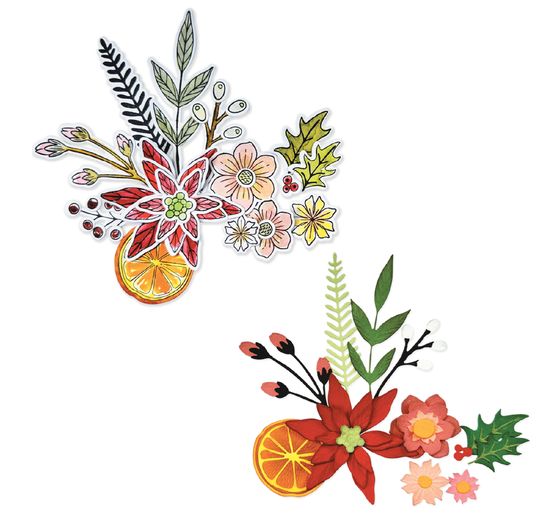 Sizzix Framelits Stanzschablone und Clear Stamps "Winter Florals by Vicki Boutin