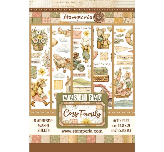 Stamperia Washi pad "Cozy Family"