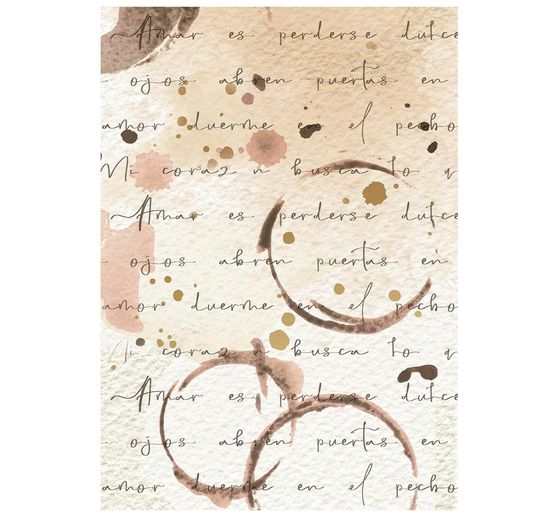 Stamperia Motif straw silk backgrounds "Flowers and Poems", DIN A6, set of 8