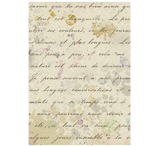 Stamperia Motif straw silk backgrounds "Flowers and Poems", DIN A6, set of 8