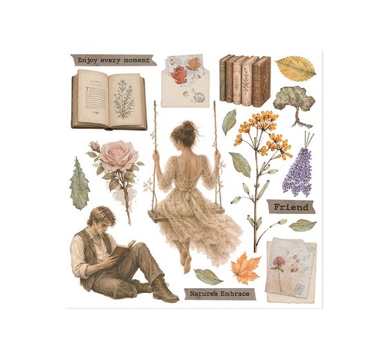 Stamperia Rub On assortment "Flowers and Poems"
