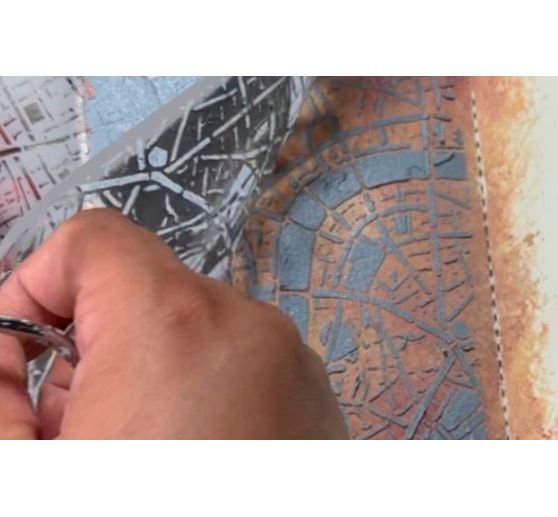 Stamperia Stencil "Our Way - Street Map", 20 x 25 cm