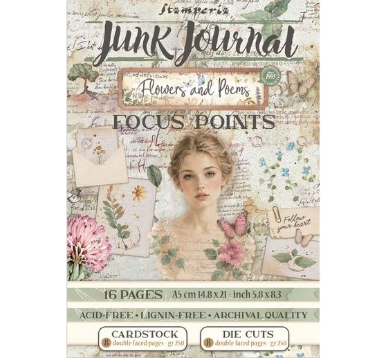 Stamperia A5 Junk Journal Focus Points "Flowers and Poems"