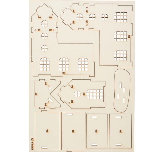 Wooden building kit "Winter Village"