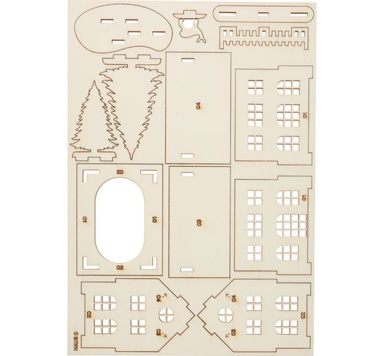 Wooden building kit "Winter Village"