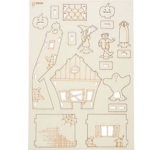 Wooden building kit "Halloween House"