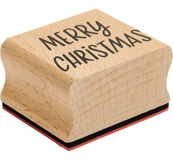 Holzstempel "Merry Christmas"