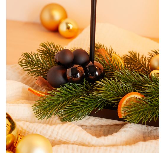 Christmas balls made of glass on wire, 36 pieces, &Oslash; 20 / 25 / 30 mm