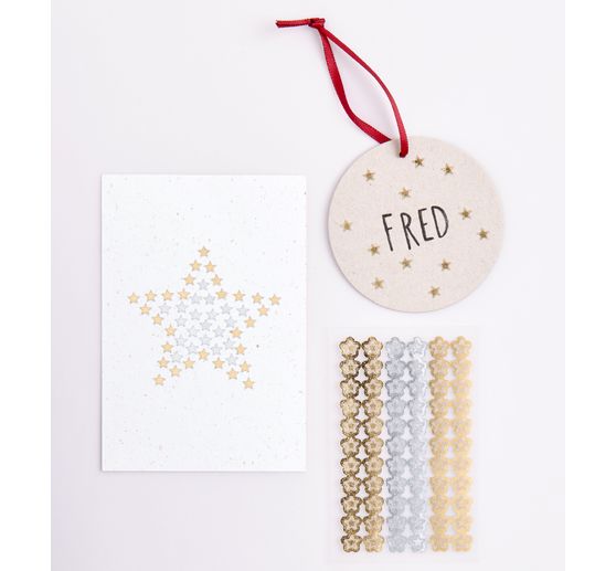 Mini Foliensticker Sterne, Gold & Silber