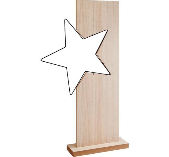 VBS Wooden stand with metal star