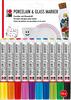 Marabu Porcelain & Glass marker Set, 10 x 3 mm