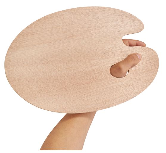 VBS Holz Malpalette "Oval", 2 St&uuml;ck