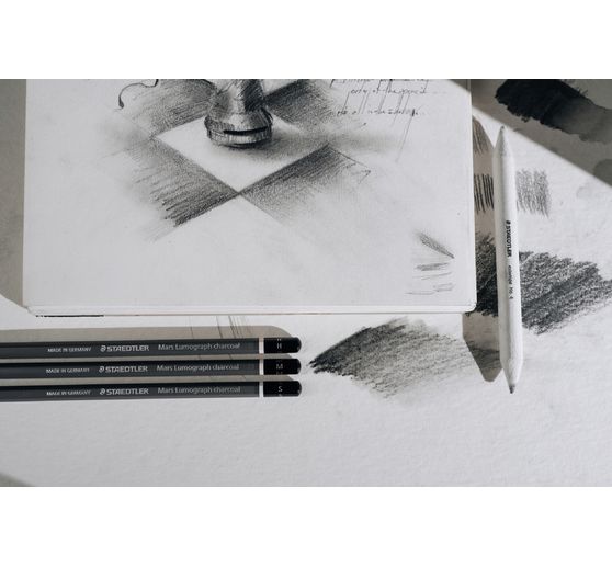 STAEDTLER Charcoal pencils "Mars Lumograph" charcoal 100C, 4 pcs.