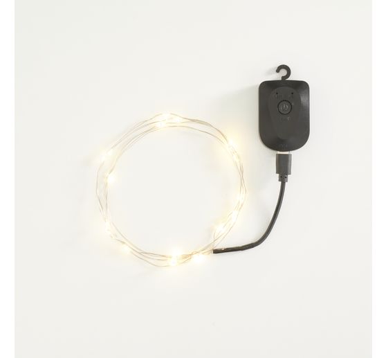 Micro‑LED fairy lights, rechargeable, 20 LEDs