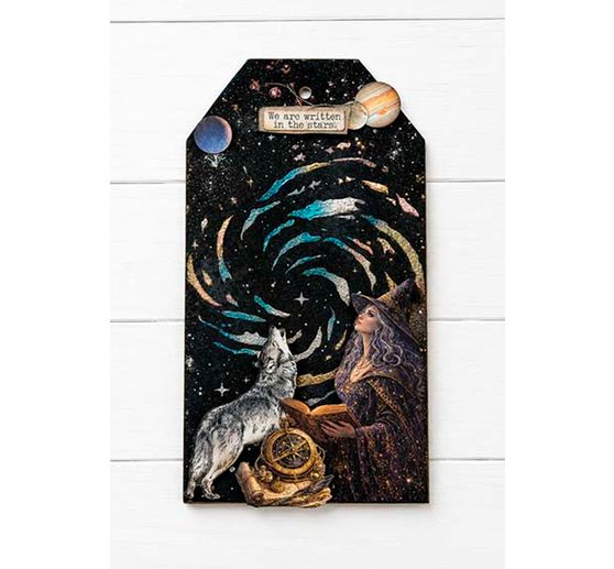 Stamperia Schablone "Cosmos - Swirling Nebula", 20 x 25 cm