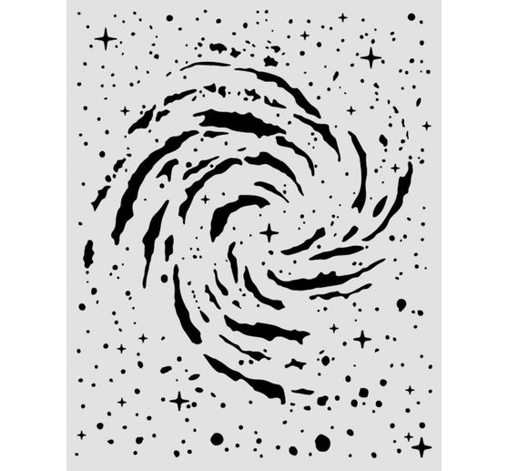 Stamperia Schablone "Cosmos - Swirling Nebula", 20 x 25 cm