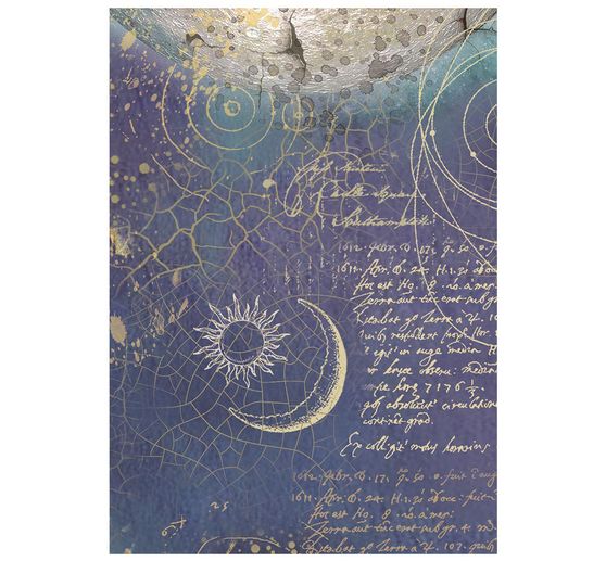 Stamperia Motiv-Strohseide Backgrounds "Cosmos", DIN A6, 8er Set