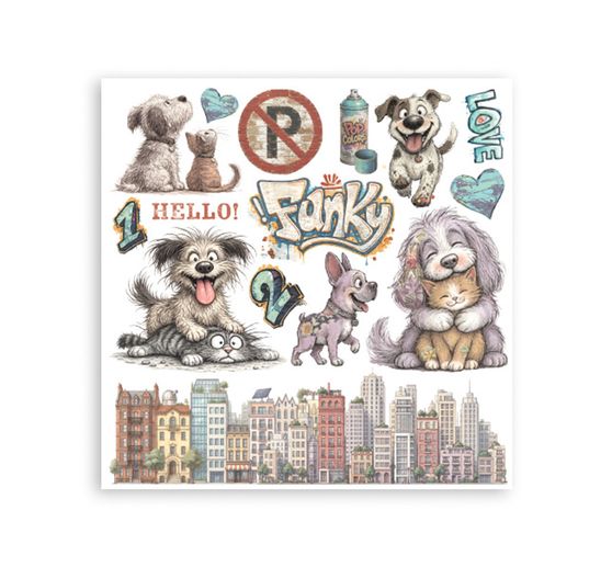 Stamperia Rub On Sortiment "Furry Friends 2"