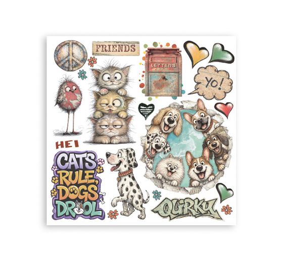 Stamperia Rub On Sortiment "Furry Friends 2"