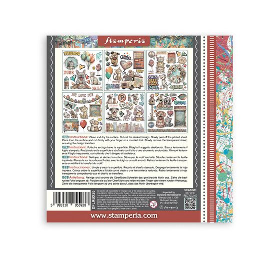 Stamperia Rub On Sortiment "Furry Friends 2"