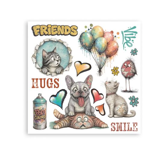 Stamperia Rub On Sortiment "Furry Friends 2"