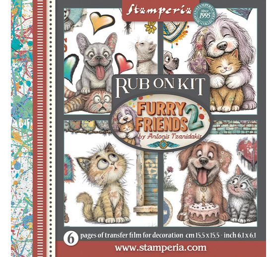 Stamperia Rub On Sortiment "Furry Friends 2"