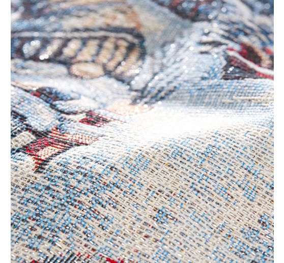 Gobelin-Stoff mit Lurex "Snowy Gnomes"