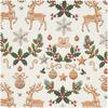 Baumwoll-Stoff "Rentier & Ilex", Acryl beschichtet
