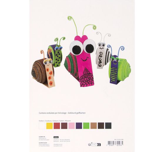Bastelwellpappe "Basic", 25 x 35 cm, 10 Blatt