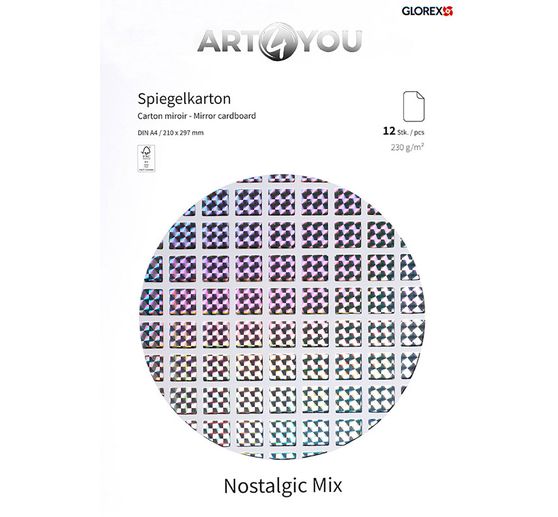 Mirror card "Nostalgic Mix", A4, 12 sheets