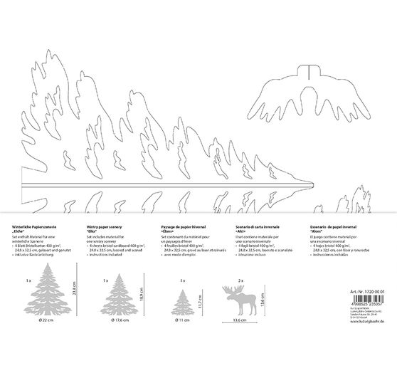 Winter paper scene "Moose