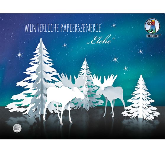 Winter paper scene "Moose