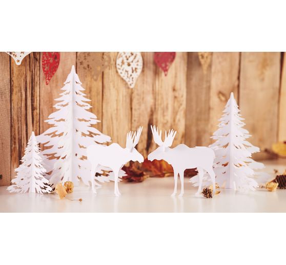 Winter paper scene "Moose