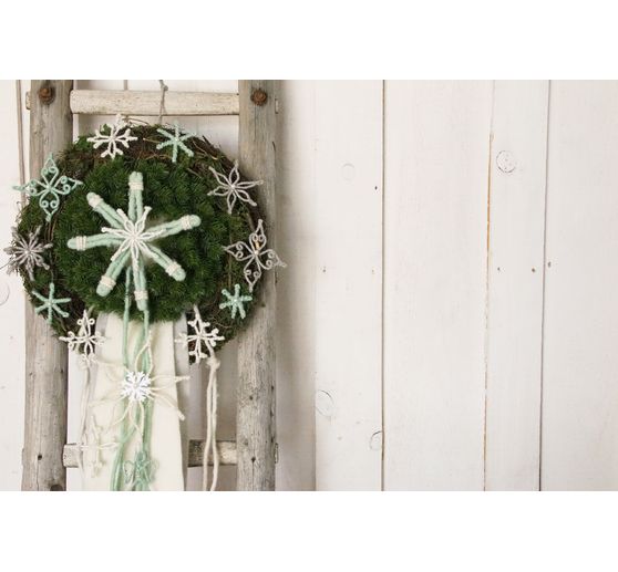 Magazin DIY Filz + Wolle + Draht Herbst Weihnachten "Retro-Wickelsterne"