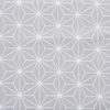 Baumwoll-Stoff "Geometrischer Stern" Polyester beschichtet Grau
