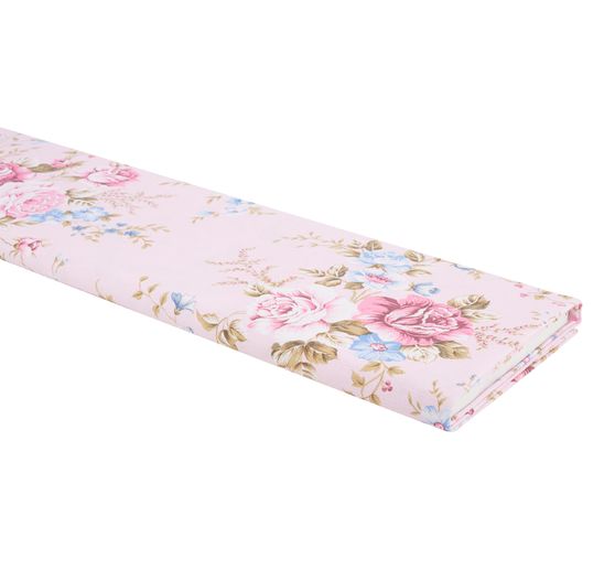 Motiv-Stoff Leinenoptik "Rakel-Rose"