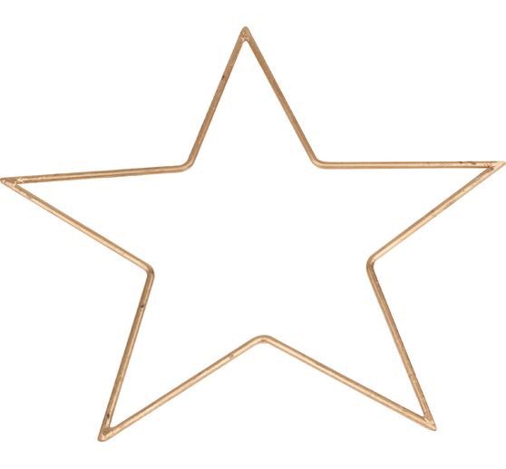 Metal ring "Star", Gold color