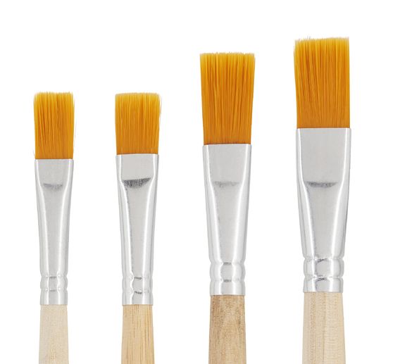 VBS Flat brush synthetic hair "Sorted", 100 pieces